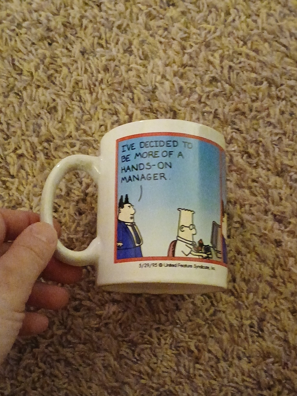 Dilbert Comic Strip Ceramic Coffee Mug - White